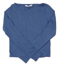 Šedomodré crop triko H&M