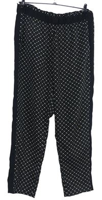 Dámské černo-béžové vzorované volné kalhoty H&M