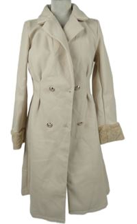 Dámský béžový flaušový kabát Shein 