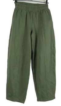 Dámské zelené barrel tepláky Zara 