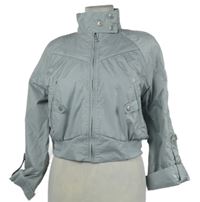 Dámská šedá šusťáková crop bunda Topshop 