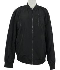 Pánský černý šusťákový bomber H&M