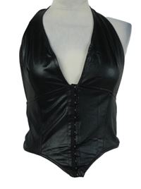 Nové - Dámský černý crop propínací top Fashion Nova 