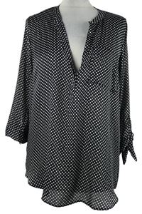 Dámská černo-bílá puntíkovaná halenka Debenhams 