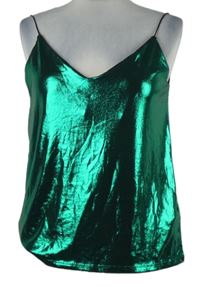 Dámský zelený metalický top H&M