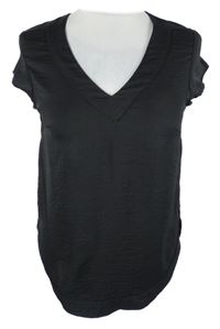 Dámská černá saténová halenka H&M
