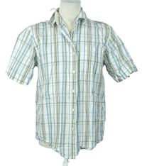 Pánská modro-béžovo-bílo-zelená kostkovaná košile George 