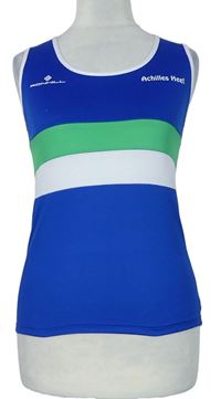 Dámský modro-bílo-zelený sportovní top Ronhill 