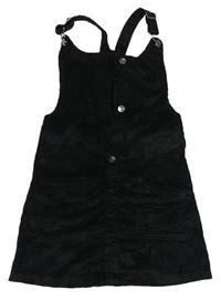 Černé manšestrové laclové šaty F&F