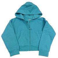 Modrá propínací crop mikina s kapucí Matalan
