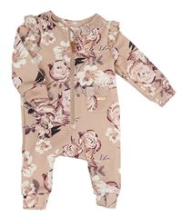 Světlerůžová květinová kombinéza Firetrap