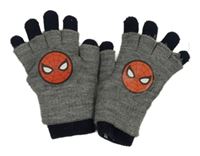 Šedo-tmavomodré rukavice se Spidermanem H&M