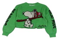 Zelený crop svetr se Snoopym H&M