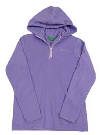 Fialová fleecová funkční mikina s kapucí zn. MOUNTAIN WAREHOUSE