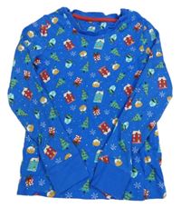 Modré pyžamové triko s obrázky George