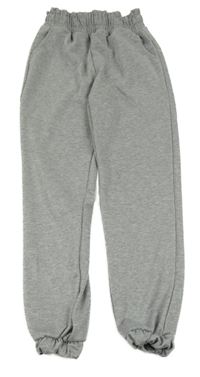 Světlešedé třpytivé tepláky