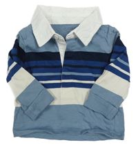 Modro-bílé pruhované polo triko Primark