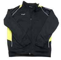 Černo-žlutá sportovní propínací mikina s logem Jako