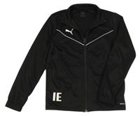 Černá sportovní funkční propínací mikina s logem Puma