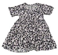 Bílo-fialovo-černé šaty Y.F.K.