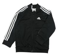 Černo-bílá propínací sportovní mikina Adidas