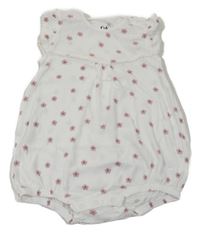 Bílé květované perforované body C&A