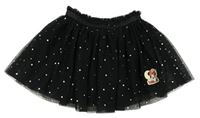 Černá tylová puntíkatá sukně s Minnie Disney
