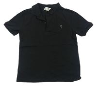 Černé polo tričko s palmou H&M