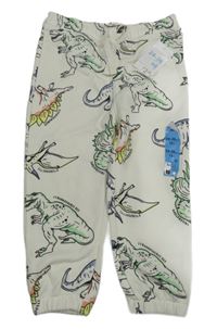 Nové -Bílé tepláky s dinosaury Primark