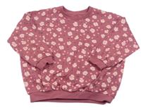 Růžová vzorovaná oversize mikina Matalan