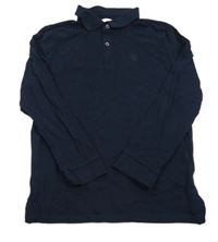 Tmavomodré polo triko Zara