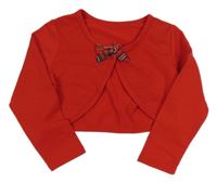 Červené bolerko s mašlí 