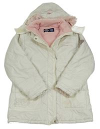 Smetanová šusťáková zimní parka s kapucí C&A