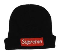 Černá čepice Supreme