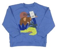 Nové - Modrá mikina se slonem Next