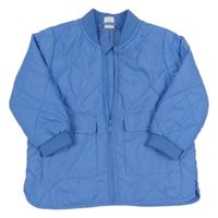 Modrá šusťáková prošívaná zateplená bunda H&M