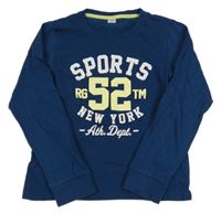 Petrolejové triko s nápisem 