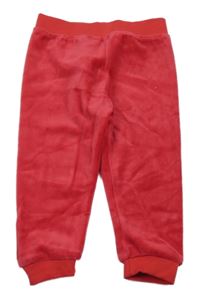 Jahodové sametové tepláky Lupilu