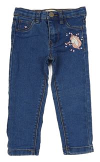 Modré skinny rifle s jednorožcem Sfera