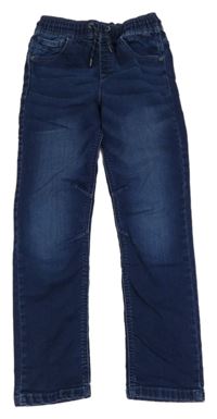 Tmavomodré teplákové rifle F&F