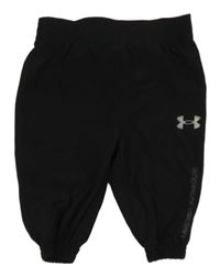 Černé šusťákové funkční kalhoty s logem UNDER ARMOUR