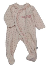 Světlerůžový sametový overal s hvězdami a nápisem Liegelind