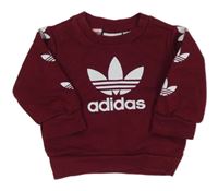 Vínová mikina Adidas