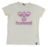 Bílé tričko s logem Hummel 
