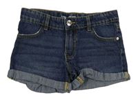 Tmavomodré riflové mid rise kraťasy zn. Denim Co. 