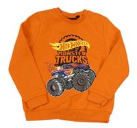 Oranžová mikina s Monster truck Primark