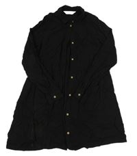 Černé propínací šaty s límečkem H&M