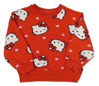 Červená oversize mikina s Kitty Matalan