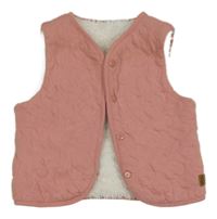 Růžová tepláková zateplená vesta zn. John Lewis
