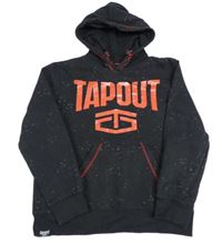 Černo-červená mikina s nápisem a kapucí Tapout